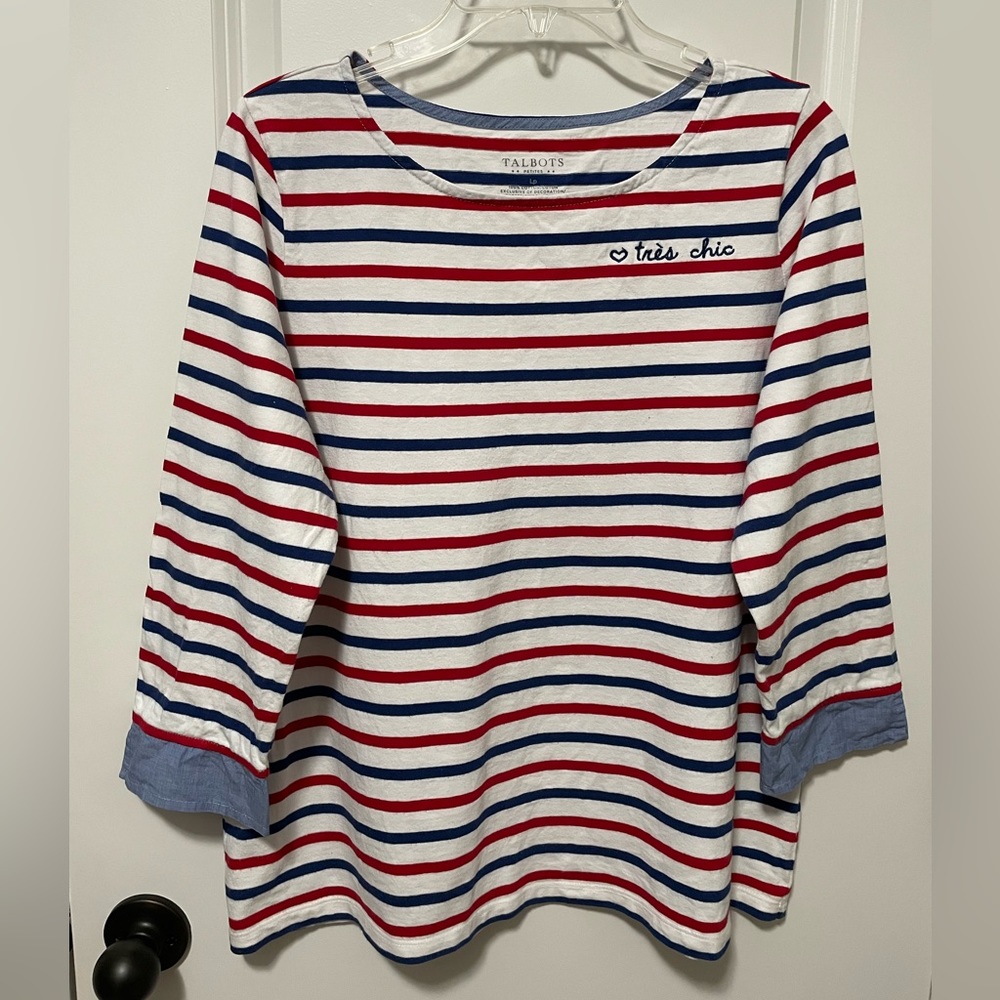 Talbots Large Petite Women’s Top with 3/4 Length Sleeves